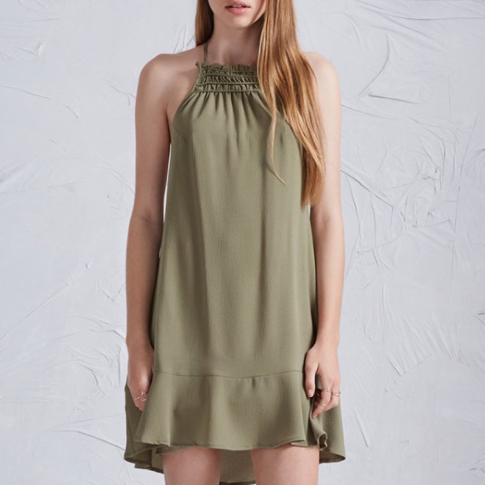 The Fifth Label Green Halter Swing Dress